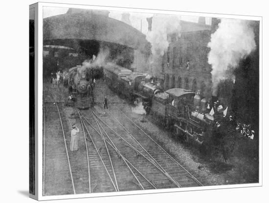 William Mckinley the Assassinated Presidents Funeral Train Leaving Buffalo-null-Stretched Canvas