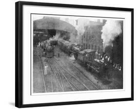 William Mckinley the Assassinated Presidents Funeral Train Leaving Buffalo-null-Framed Photographic Print