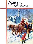 "Sleigh Ride Through Town," Country Gentleman Cover, December 1, 1939-William Meade Prince-Giclee Print
