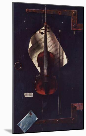 William Michael Harnett (The old violin) Art Poster Print-null-Mounted Poster