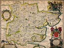 Map of Essex, 1678. Artists: John Ogilby, William Morgan-William Morgan-Framed Stretched Canvas
