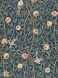 Acanthus Leaves and Wild Rose on a Crimson Background, Wallpaper Design-William Morris-Giclee Print