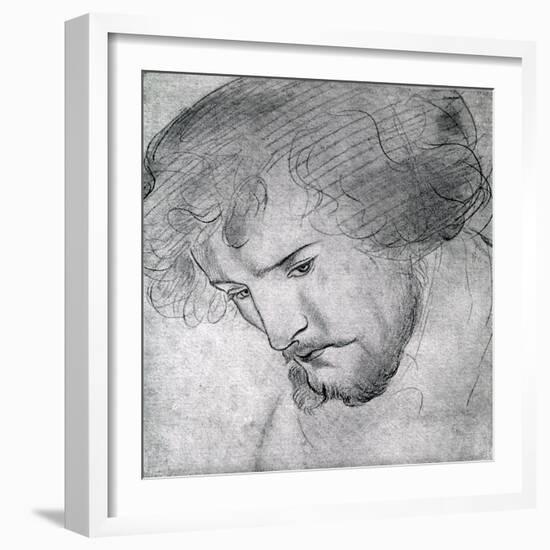 William Morris by Rossetti-Dante Gabriel Rossetti-Framed Giclee Print