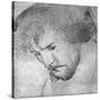 William Morris by Rossetti-Dante Gabriel Rossetti-Stretched Canvas