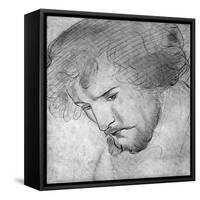 William Morris by Rossetti-Dante Gabriel Rossetti-Framed Stretched Canvas