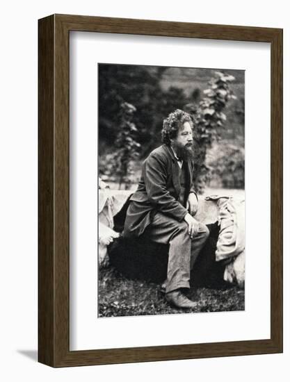 William Morris, English artist and designer, 19th century-Frederick Hollyer-Framed Photographic Print