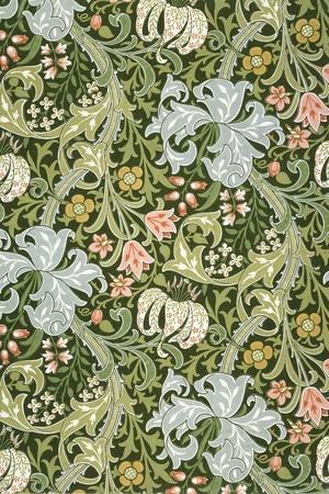 Golden Lily Wallpaper, Paper, England, Late 19th Century