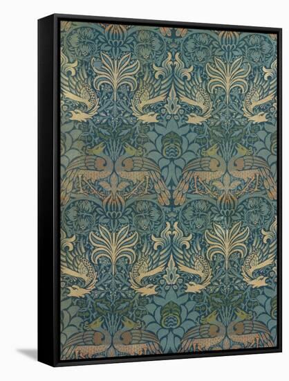 William Morris Peacock and Dragon Textile Design, C.1880-William Morris-Framed Stretched Canvas