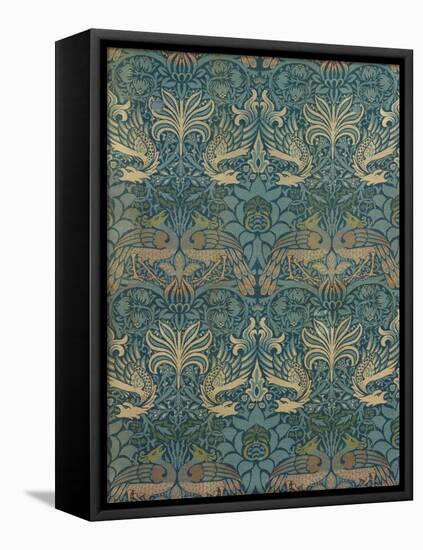 William Morris Peacock and Dragon Textile Design, C.1880-William Morris-Framed Stretched Canvas