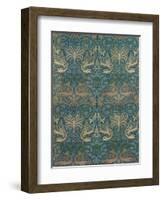 William Morris Peacock and Dragon Textile Design, C.1880-William Morris-Framed Giclee Print