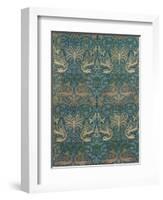 William Morris Peacock and Dragon Textile Design, C.1880-William Morris-Framed Giclee Print