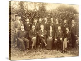 William Morris, Photographed with the Staff at Kelmscott Press (B/W Photo)-English Photographer-Stretched Canvas