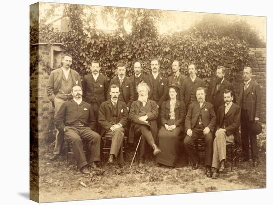 William Morris, Photographed with the Staff at Kelmscott Press (B/W Photo)-English Photographer-Stretched Canvas