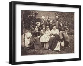 William Morris Sir Edward Burne-Jones and Their Families, 1874-Frederick Hollyer-Framed Giclee Print