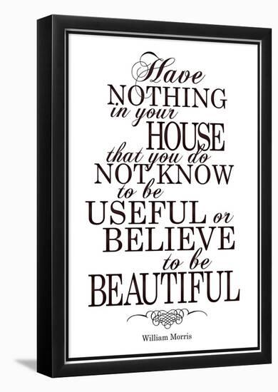 William Morris Useful and Beautiful Poster-null-Framed Poster