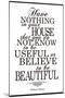 William Morris Useful and Beautiful-null-Mounted Art Print