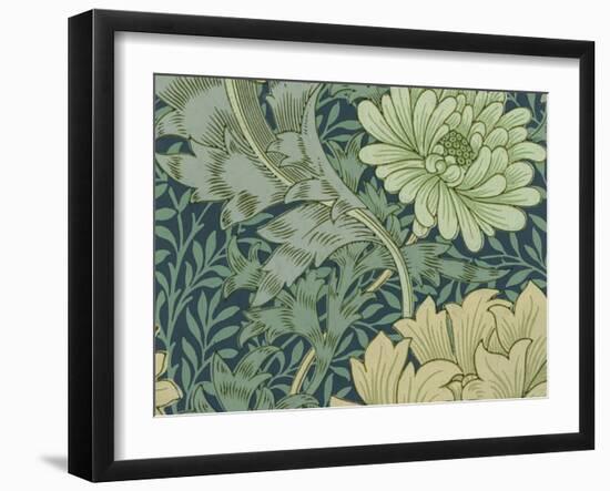 William Morris Wallpaper Sample with Chrysanthemum, 1877-William Morris-Framed Giclee Print