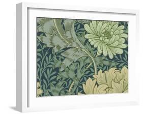 William Morris Wallpaper Sample with Chrysanthemum, 1877-William Morris-Framed Giclee Print