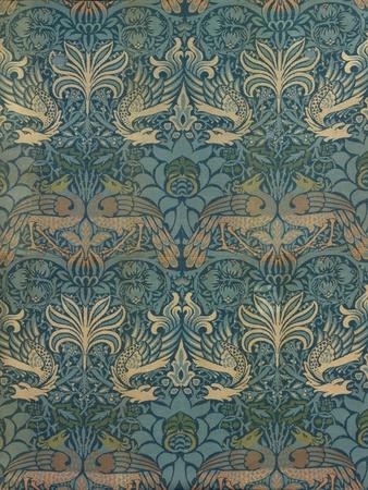 William Morris Peacock and Dragon Textile Design, C.1880
