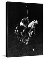 William Nicholls and William Rand of Squadron Polo Team Indoor Polo at National Guard Armory, NYC-Gjon Mili-Stretched Canvas