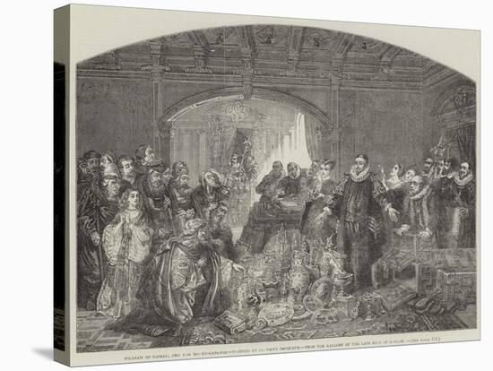 William of Nassau, and the Money-Lenders, from the Gallery of the Late King of Holland-Claude Jacquand-Stretched Canvas