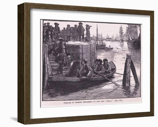 William of Orange Embarking to Join the Brill Ad 1688-Walter Stanley Paget-Framed Giclee Print