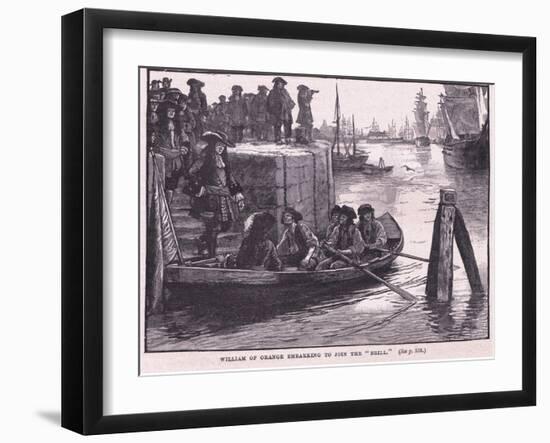 William of Orange Embarking to Join the Brill Ad 1688-Walter Stanley Paget-Framed Giclee Print