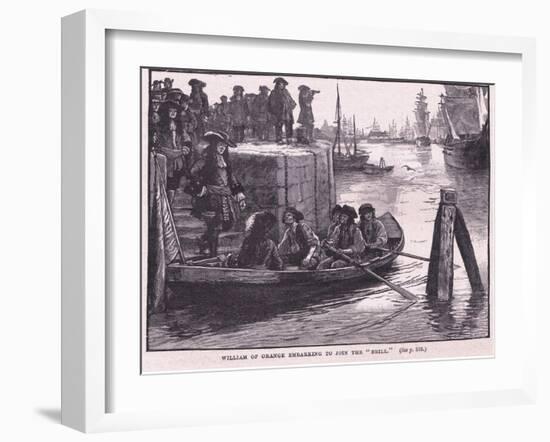 William of Orange Embarking to Join the Brill Ad 1688-Walter Stanley Paget-Framed Giclee Print