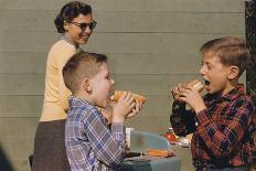 Boys Eating Hot Dogs-William P. Gottlieb-Photographic Print