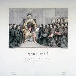 Henry VIII Granting the Charter to the Barber Surgeons, 16th Century-William P Sherlock-Framed Giclee Print