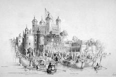 West India Docks, Poplar, London, 1830-William Parrott-Giclee Print