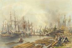 View of West India Docks from the South East, 1840-William Parrott-Giclee Print