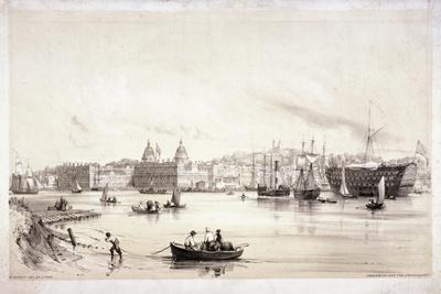 View of Greenwich across the River Thames, London, C1841