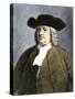 William Penn (1644-1718) English Quaker Founder of Pennsylvania State in 1682 (Engraving)-Unknown Artist-Stretched Canvas