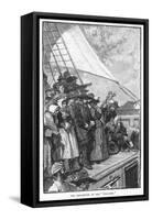 William Penn and Other Quakers Sail to the New World in the Welcome-Howard Pyle-Framed Stretched Canvas