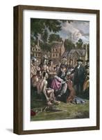 William Penn, English Quaker Colonist, Treating with Native North Americans, 1682 (1771-177)-Benjamin West-Framed Giclee Print