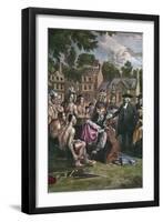 William Penn, English Quaker Colonist, Treating with Native North Americans, 1682 (1771-177)-Benjamin West-Framed Giclee Print