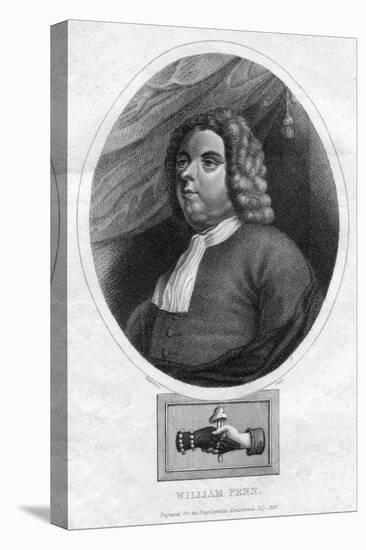 William Penn, Founded the Province of Pennsylvania, 1823-Chapman & Co-Stretched Canvas