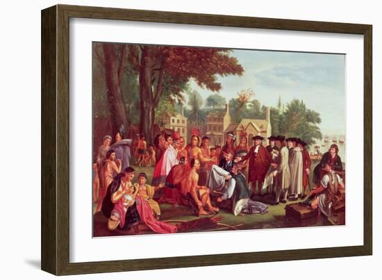 William Penn's Treaty with the Indians in 1683-Benjamin West-Framed Giclee Print