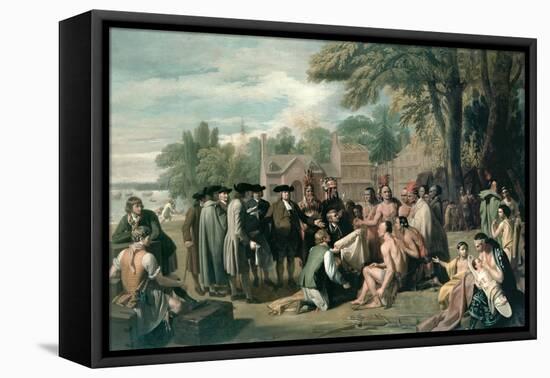 William Penn's Treaty with the Indians in November 1683, Painted 1771-72-Benjamin West-Framed Stretched Canvas