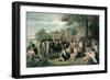 William Penn's Treaty with the Indians in November 1683, Painted 1771-72-Benjamin West-Framed Giclee Print