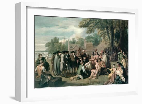 William Penn's Treaty with the Indians in November 1683, Painted 1771-72-Benjamin West-Framed Giclee Print