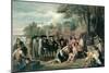 William Penn's Treaty with the Indians in November 1683, Painted 1771-72-Benjamin West-Mounted Giclee Print