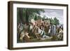 William Penn's Treaty with the Indians of Pennsylvania, 1680s-null-Framed Giclee Print