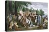 William Penn's Treaty with the Indians of Pennsylvania, 1680s-null-Stretched Canvas