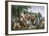 William Penn's Treaty with the Indians of Pennsylvania, 1680s-null-Framed Giclee Print