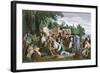 William Penn's Treaty with the Indians of Pennsylvania, 1680s-null-Framed Giclee Print