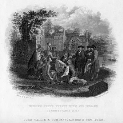'William Penn's Treaty with the Indians, Pennsylvania, 1681' Giclee