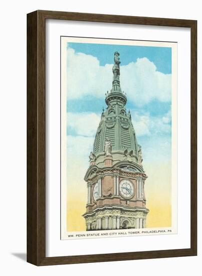 William Penn Statue, City Hall, Philadelphia, Pennsylvania-null-Framed Art Print