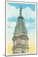 William Penn Statue, City Hall, Philadelphia, Pennsylvania-null-Mounted Art Print